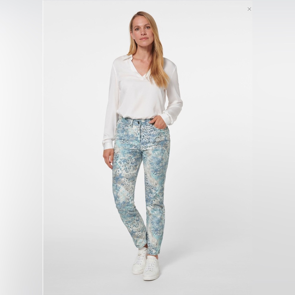 Size 16 blue animal print jeans from Madeleine